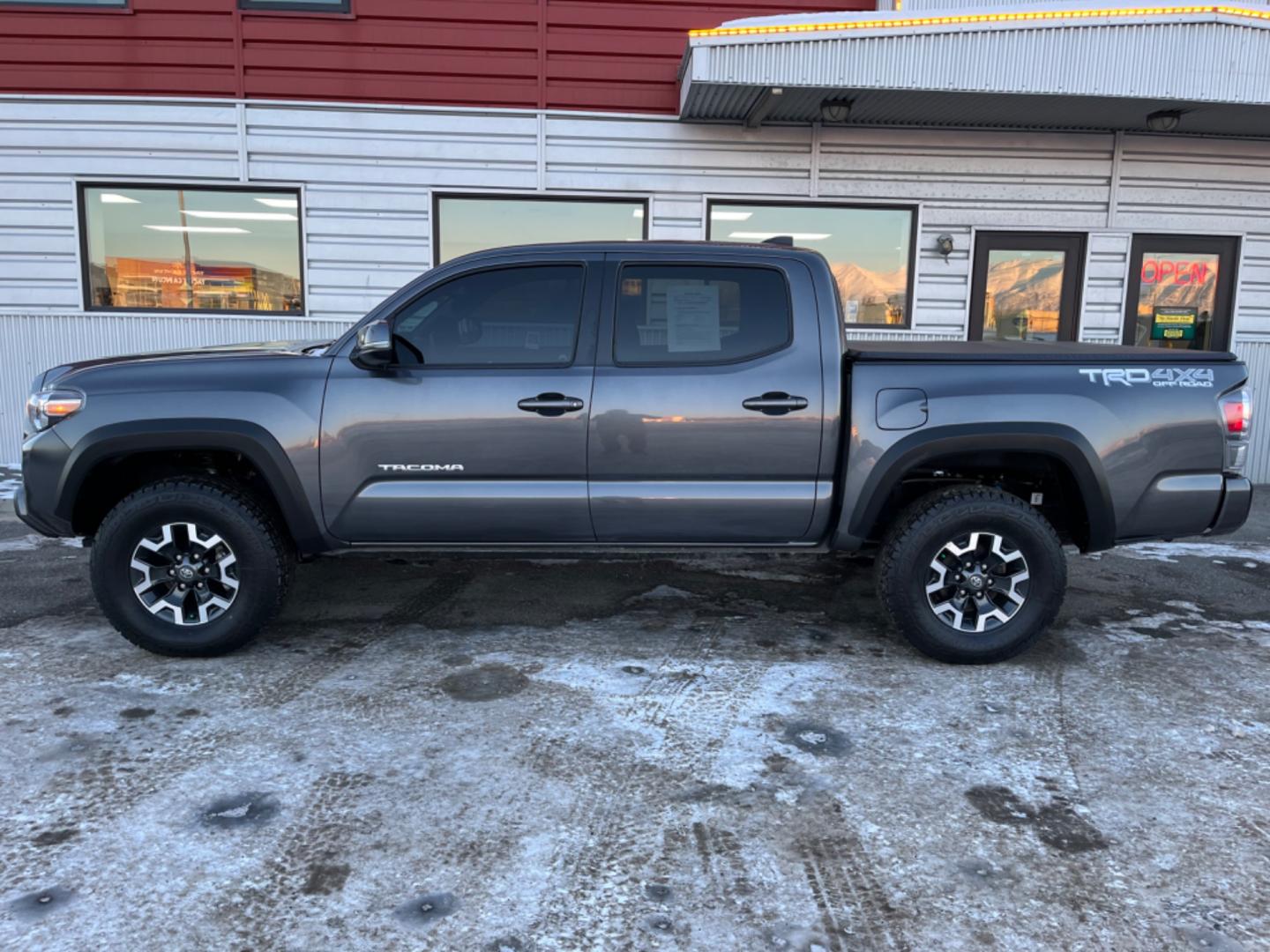 2022 Gray Toyota Tacoma TRD Off Road Double Cab V6 6AT 4WD (3TMCZ5AN6NM) with an 3.5L V6 DOHC 24V engine, 6A transmission, located at 1960 Industrial Drive, Wasilla, 99654, (907) 274-2277, 61.573475, -149.400146 - Photo#2